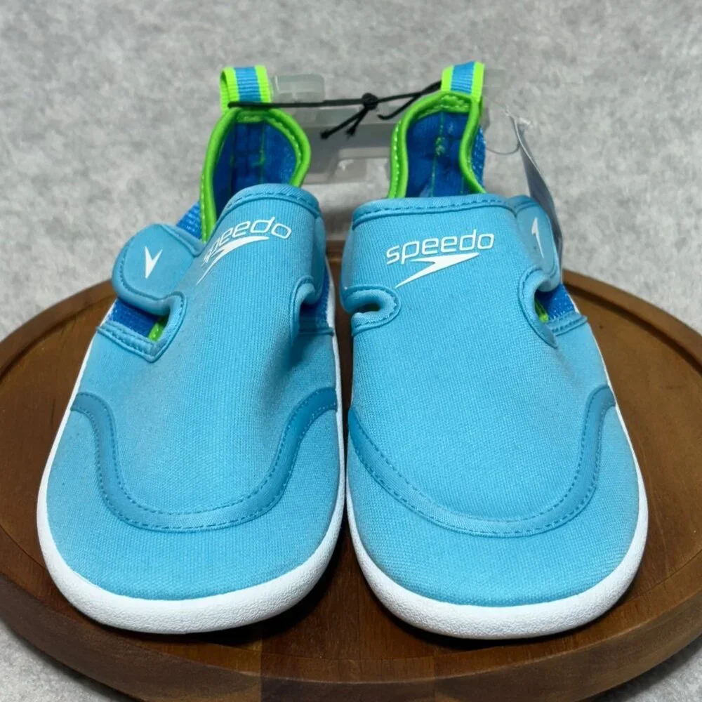Speedo Water Shoes Kids XL 11/12 Hybrid Teal Blue Green